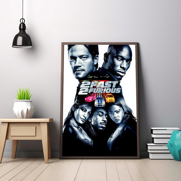 2 Fast 2 Furious Movie Poster, Fast and the Furious (2001) Classic Vintage Movie Poster,  Paul Walker Classic Canvas Cloth Poster 1619179666