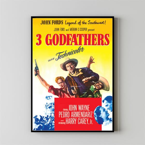 3 Godfathers (1948) Movie Poster, Canvas Material Gift, Home Decor, Live Room Wall Art DS08