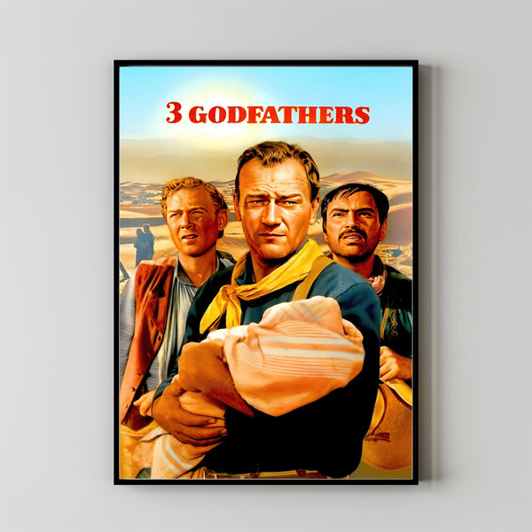 3 Godfathers (1948) Movie Poster, Canvas Material Gift, Home Decor, Live Room Wall Art DS10