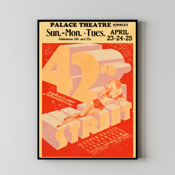 42nd Street (1933) Movie Poster, Home Decor, Live Room Wall Art DS07