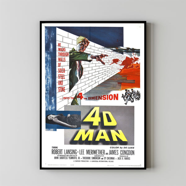 4D Man (1959) Movie Poster, Canvas Material Gift, Home Decor, Live Room Wall Art DS02