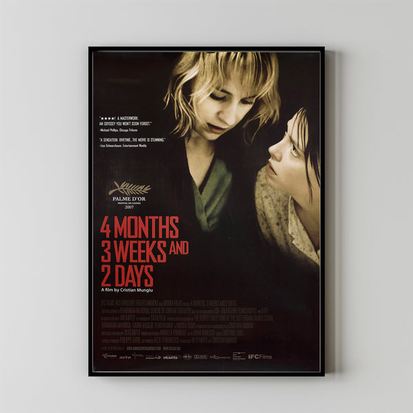 4 MONTHS, 3 WEEKS AND 2 DAYS Movie Poster, Canvas Wall Art, Room Decor, Movie Art