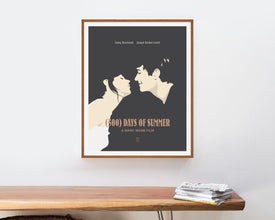 500 Days of Summer - Minimalist Poster, Minimalist Print, Zooey Deschanel, Joseph Gordon-Levitt, Geoffrey Arend, Marc Webb 779762031
