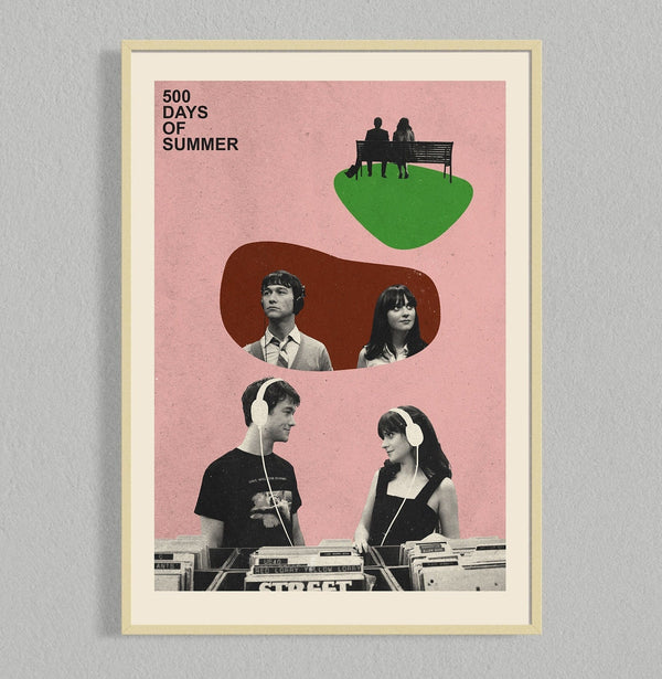 500 Days of Summer Mid Century Movie Poster  Minimalist Movie Poster  Movie Poster  Printable Wall Art Poster   Download 1294666463