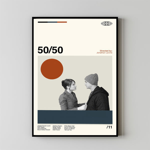 5050 Movie Poster, 5050 Poster, 5050 Film, Retro Movie Custom Poster, Illustration Art, Modern Vintage, Home Decor, Dad Gifts