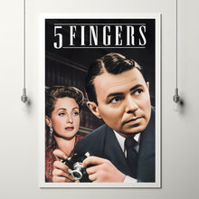 5 Fingers (1952) Movie Poster, Canvas Material Gift, Home Decor, Live Room Wall Art DS03