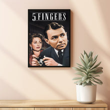 5 Fingers (1952) Movie Poster, Canvas Material Gift, Home Decor, Live Room Wall Art DS03