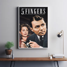 5 Fingers (1952) Movie Poster, Canvas Material Gift, Home Decor, Live Room Wall Art DS03
