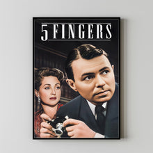 5 Fingers (1952) Movie Poster, Canvas Material Gift, Home Decor, Live Room Wall Art DS03