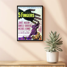 5 Fingers (1952) Movie Poster, Canvas Material Gift, Home Decor, Live Room Wall Art DS04