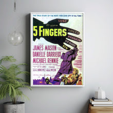5 Fingers (1952) Movie Poster, Canvas Material Gift, Home Decor, Live Room Wall Art DS04