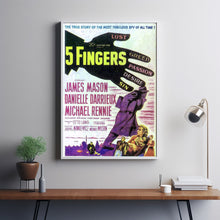 5 Fingers (1952) Movie Poster, Canvas Material Gift, Home Decor, Live Room Wall Art DS04