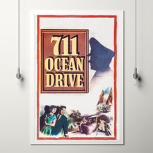 711 Ocean Drive (1950) Movie Poster, Home Decor, Live Room Wall Art DS04