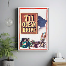 711 Ocean Drive (1950) Movie Poster, Home Decor, Live Room Wall Art DS04