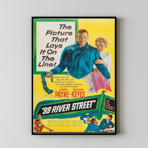 99 River Street (1953) Movie Poster, Home Decor, Live Room Wall Art DS02