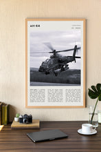AH-64 Apache Wall Art Attack Helicopter Poster Poster AH-64 Apache  Black White Poster  Poster  Art Gift 1702503603
