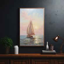 Vintage Nautical Sailboat Poster - Classic Marine Painting Print - Antique Sailing Wall Art - Coastal Home Decor - Seafarer's Gift Idea