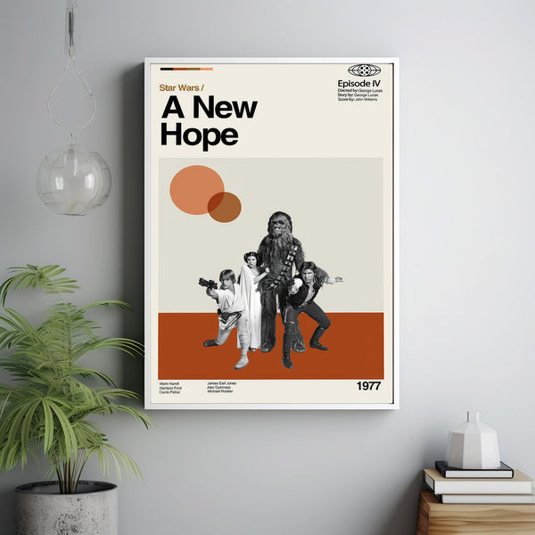 A New Hope Movie Poster, A New Hope Movie, Star Wars Film, Custom Print, Vintage Print, Minimalist Art, High Quality, Aesthetic Poster