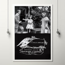 A Child's Impulse (1910) Movie Poster,  Home Decor, Live Room Wall Art