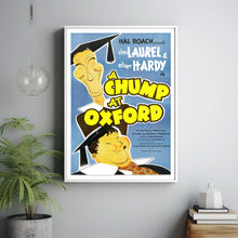 A Chump at Oxford (1940) Movie Poster,  Home Decor, Live Room Wall Art DS06