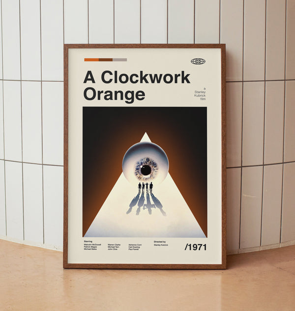 A Clockwork Orange Wall Art Print -  Kubrick Film Movie Poster - Midcentury Modern Art 1420562788