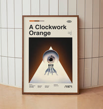 A Clockwork Orange Wall Art Print -  Kubrick Film Movie Poster - Midcentury Modern Art 1420562788