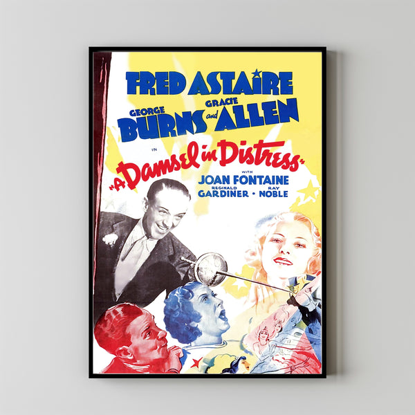 A Damsel in Distress (1937) Movie Poster,  Home Decor, Live Room Wall Art DS02