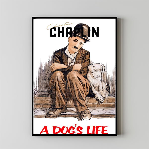 A Dog's Life (1918) Movie Poster,  Home Decor, Live Room Wall Art DS05