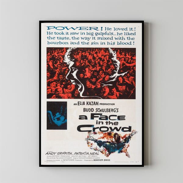 A Face in the Crowd (1957) Movie Poster,  Home Decor, Live Room Wall Art DS02