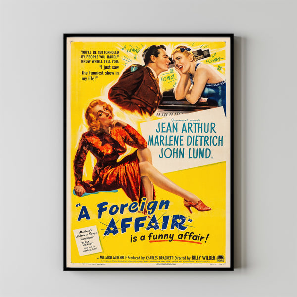 A Foreign Affair (1948) Movie Poster,  Home Decor, Live Room Wall Art DS04