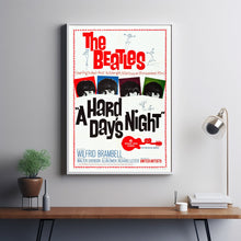 A Hard Day's Night (1964) Movie Poster,  Home Decor, Live Room Wall Art