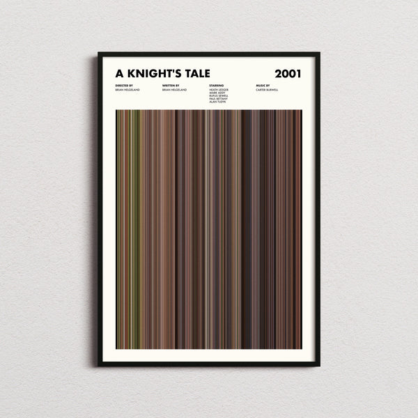 A Knight's Tale Movie Barcode Print, A Knight's Tale Print, A Knight's Tale Poster, A Knight's Tale Wall Art, A Knight's Tale Art Print 1641808743