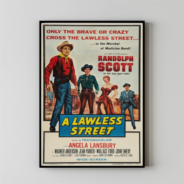 A Lawless Street (1955) Movie Poster,  Home Decor, Live Room Wall Art DS03