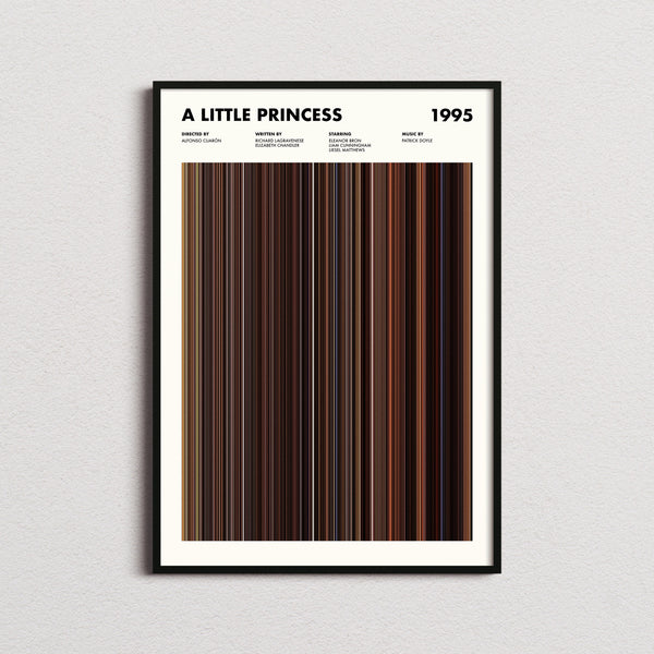 A Little Princess Movie Barcode Print, A Little Princess Print, A Little Princess Poster, A Little Princess Wall Art, A Little Princess Art 1631621039