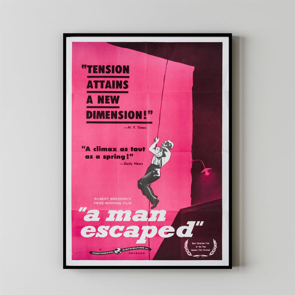 A Man Escaped (1956) Movie Poster,  Home Decor, Live Room Wall Art DS22