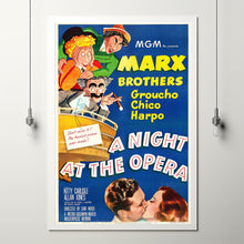 A Night at the Opera (1935) Movie Poster,  Home Decor, Live Room Wall Art DS08