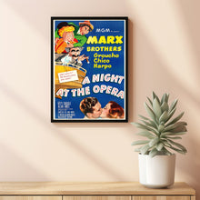 A Night at the Opera (1935) Movie Poster,  Home Decor, Live Room Wall Art DS08