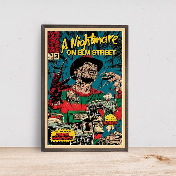 A Nightmare on Elm Street Movie Poster Horror- Room Decor Wall Art - Canvas Fabric Print - Poster Gift 1617657041