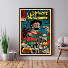 A Nightmare on Elm Street Movie Poster Horror- Room Decor Wall Art - Canvas Fabric Print - Poster Gift 1617657041
