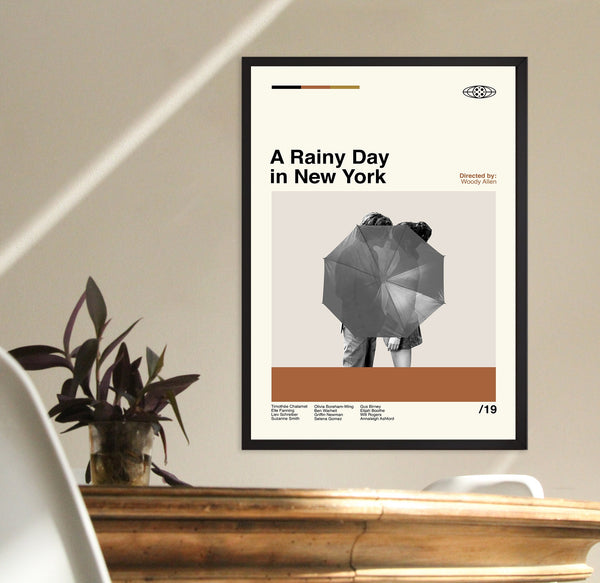 A Rainy Day In New York Poster, Woody Allen, Minimalist Art, Modern Vintage, Movie Poster, Minimal Movie Art, Custom Poster, Home Decor 1531735507