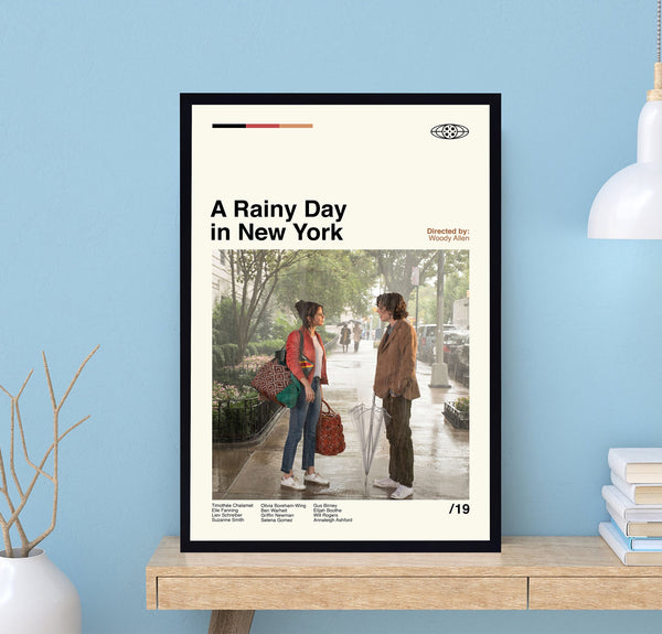 A Rainy Day in New York Poster, Woody Allen, Retro Movie Poster, Modern Poster, Retro Poster, Minimalist Art, Vintage Poster, Wall Decor 1715351922