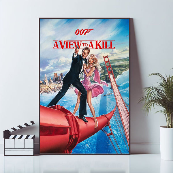 A View to a Kill Movie Poster, Art Poster, Canvas Material Gift, Home Decor, Live Room Wall Art, High Quality Reproduction, Keepsake 1623067997