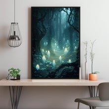 Enchanting Forest Spirits Kodama Poster - Mystical Wall Art for Nature Lovers, Magical Forest Gift, Eco-Friendly Home Decor