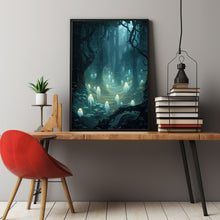 Enchanting Forest Spirits Kodama Poster - Mystical Wall Art for Nature Lovers, Magical Forest Gift, Eco-Friendly Home Decor