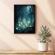 Enchanting Forest Spirits Kodama Poster - Mystical Wall Art for Nature Lovers, Magical Forest Gift, Eco-Friendly Home Decor