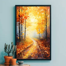 Autumn Forest Trail Art Canvas - Realistic Landscape Painting - Fall Home Wall Decor - Perfect To Gift Landscape Lovers