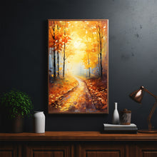 Autumn Forest Trail Art Canvas - Realistic Landscape Painting - Fall Home Wall Decor - Perfect To Gift Landscape Lovers