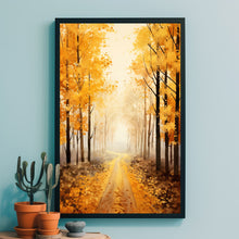 Autumn Forest Trail Art Print - Realistic Landscape Painting - Fall Home Wall Decor - Perfect To Gift Landscape Lovers