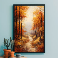 Autumn Forest Trail Art Print - Realistic Landscape Painting - Fall Home Wall Decor - Perfect To Gift Landscape Lovers