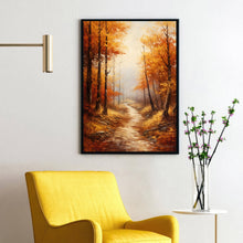 Autumn Forest Trail Art Print - Realistic Landscape Painting - Fall Home Wall Decor - Perfect To Gift Landscape Lovers